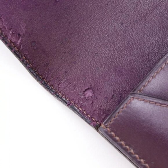 HERMES Fako Clutch bag vintage Bordeaux Box carf Women - Picture 2 of 12